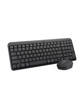 Logitech Bluetooth Compact Keyboard & Mouse Combo Wireless Multi-Device Black Wi